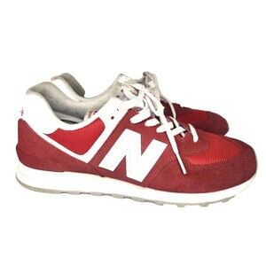New Balance 574 Classic Burgandy Red Suede Men's Shoe Sneaker Size 8.5 D